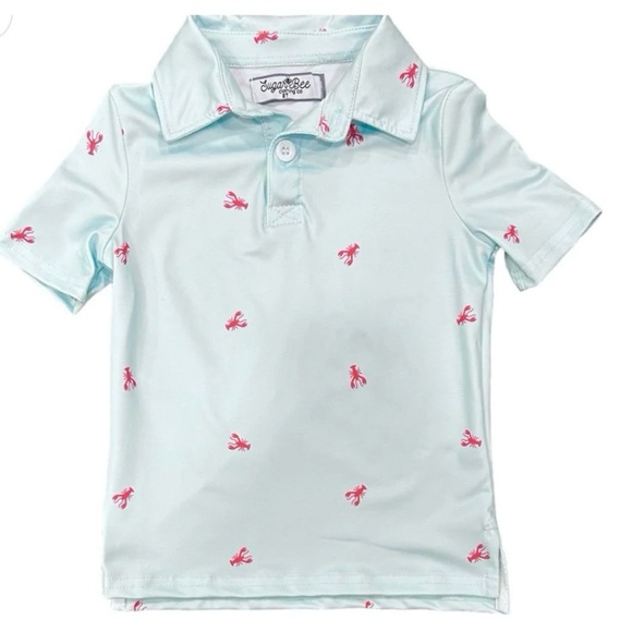 Boys Polo with a Crawfish Print - Picture 2 of 5